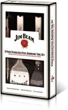 Load image into Gallery viewer, Jim Beam JB0160 Soft Grip Handle Grilling Tools Set (3-Piece), Silver