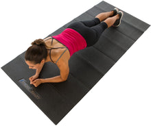 Load image into Gallery viewer, Fitness Reality Water-Resistant Folding Exercise Equipment Mat (79&quot; x 35.4&quot;), Black, 2950
