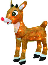 Load image into Gallery viewer, ProductWorks 26-Inch Holiday Décor Rudolph LED Pre-Lit 3D Yard Art with