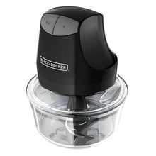 Load image into Gallery viewer, BLACK+DECKER EHC3002B Glass Bowl Chopper (Contains Two 4-Cup Bowls and Lids plus Chopper), Black