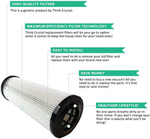 Load image into Gallery viewer, Crucial Vacuum Replacement HEPA Style Vacuum Filter Compatible with Dirt Devil Part # F1,2JC0280000,2JC0360000,3JC0280000 &amp; Models Breeze: M085810,M088150,M088160,M088162,M088175 - Bulk