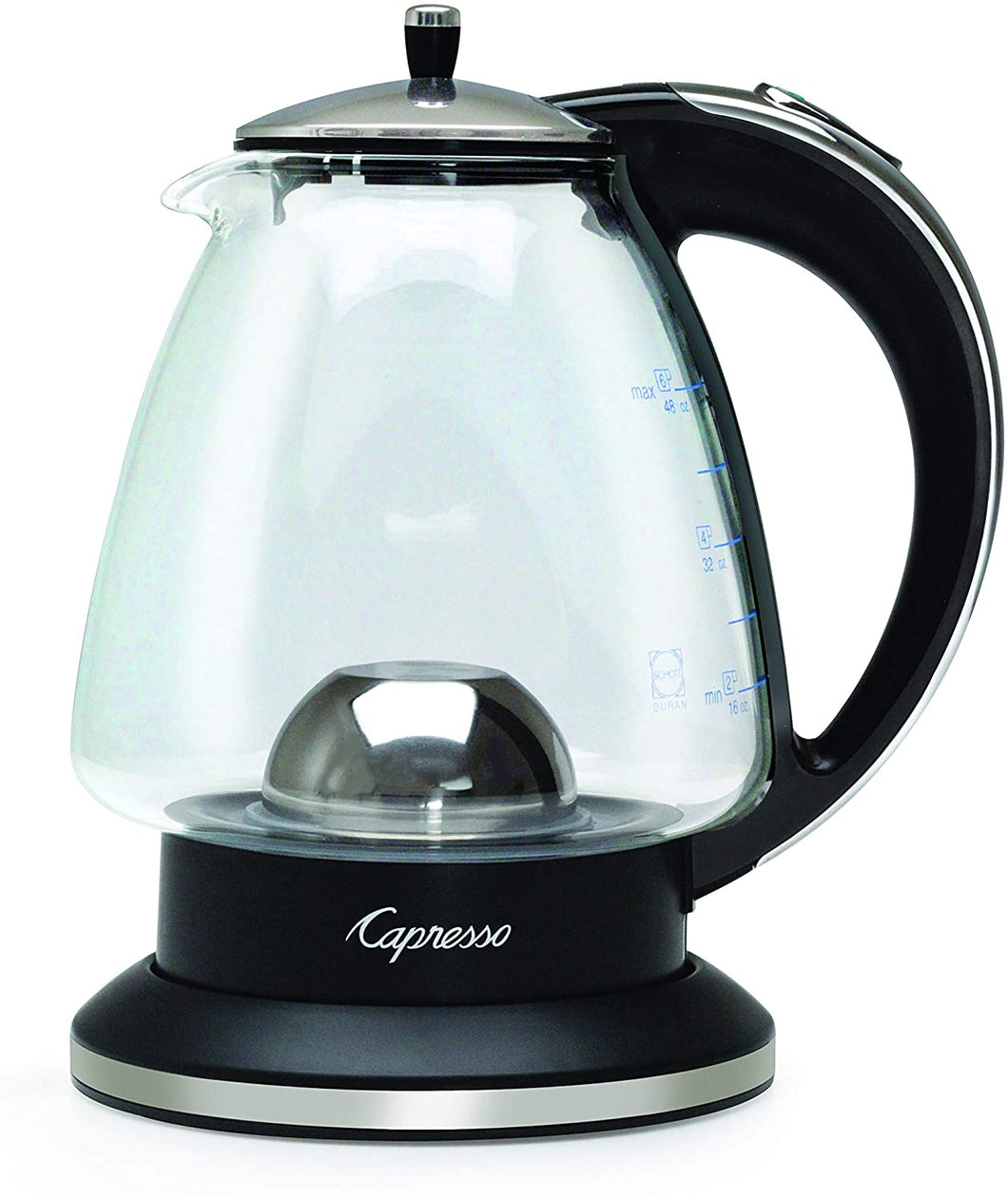 Capresso 240.03 Water Kettle, 48 oz, Polished Chrome and Black