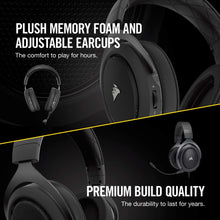 Load image into Gallery viewer, Corsair HS60 – 7.1 Virtual Surround Sound PC Gaming Headset w/USB DAC - Discord Certified Headphones – Compatible with Xbox One, PS4, and Nintendo Switch – Carbon