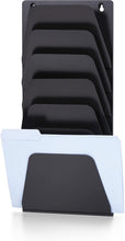 Load image into Gallery viewer, Officemate Wall File Holder, Letter/Legal, 7 Pockets, Black (21505)