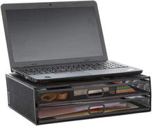 Load image into Gallery viewer, Mind Reader MESHMONSTA-PNK Metal Mesh Desk Drawer, Desktop Monitor Stand Organizer