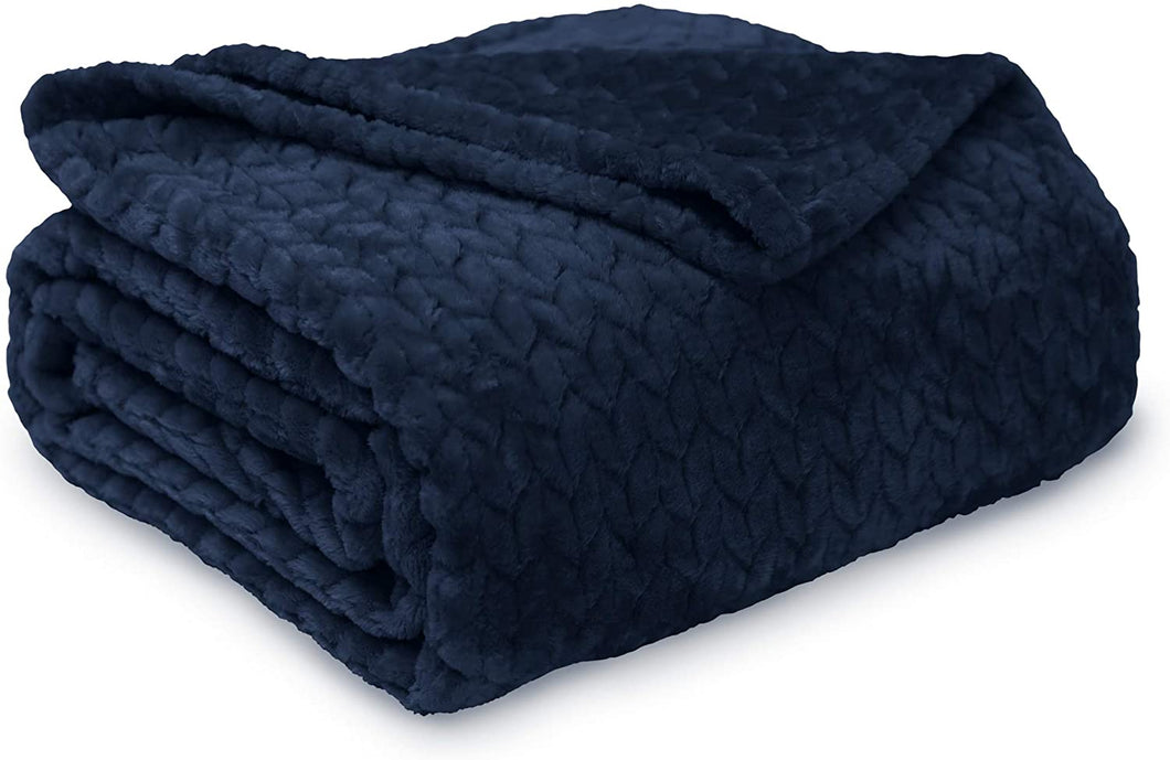 Better Homes & Garden Velvet Plush Oversized Throw, Indigo Blue