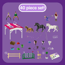 Load image into Gallery viewer, Schleich Horse Club 40-piece Riding School Playset with Riders and Horse Toys for Kids Ages 5-12