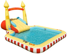 Load image into Gallery viewer, Member's Mark Inflatable Pool &amp; Slide with Sprinkler Arch Over 5 ft Tall (Sand Castte)