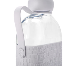 Load image into Gallery viewer, Hip 22-oz Flat Water Bottle Flask with Textured Silicone Sleeve and Carrying Handle - Tritan BPA-Free Plastic (Cloud)