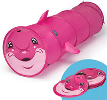 Load image into Gallery viewer, GigaTent 72&quot; Long (6 Feet) pop up Dolphin Play Tunnel  Indoors &amp; Outdoors Pink