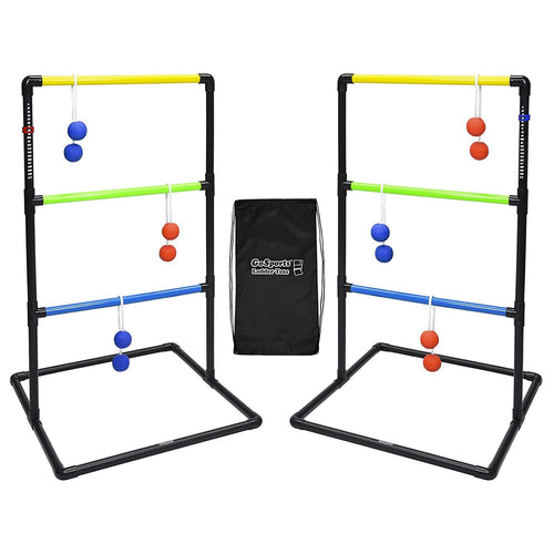 GoSports Indoor / Outdoor Ladder Toss Game Set with 6 Rubber Bolos, Carrying Case and Score Trackers