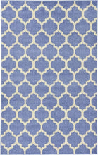 Load image into Gallery viewer, Unique Loom Trellis Collection Moroccan Lattice Light Blue Area Rug (5' x 8')