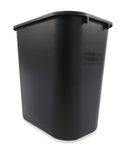 Load image into Gallery viewer, Rubbermaid Commercial Products Fg295600Bla Plastic Resin Wastebasket Trash Can for Bedroom Bathroom, Office, 7 Gallon/28 Quart, Black (Pack of 12)