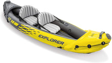 Load image into Gallery viewer, Intex Explorer K2 Kayak, 2-Person Inflatable Kayak Set with Aluminum Oars and High Output Air Pump