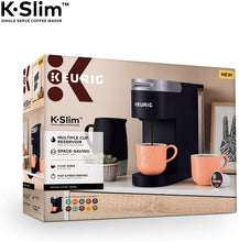 Load image into Gallery viewer, Keurig K-Slim Coffee Maker, Single Serve K-Cup Pod Coffee Brewer, 8 to 12 oz. Brew Sizes, Black