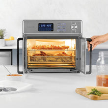 Load image into Gallery viewer, Kalorik 26 QT Digital Maxx Air Fryer Oven, Roaster, Broiler, Rotisserie, Dehydrator, Oven, Toaster, Pizza Oven and Slow Cooker. 9 Accessories with Cookbook. Sears up to 500⁰F. Extra Large Capacity, All in One Appliance. Stainless Steel.