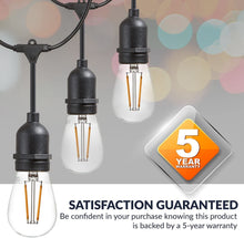 Load image into Gallery viewer, Newhouse Lighting Outdoor String Lights with Hanging Sockets | Weatherproof Technology | Incandescent | Heavy Duty