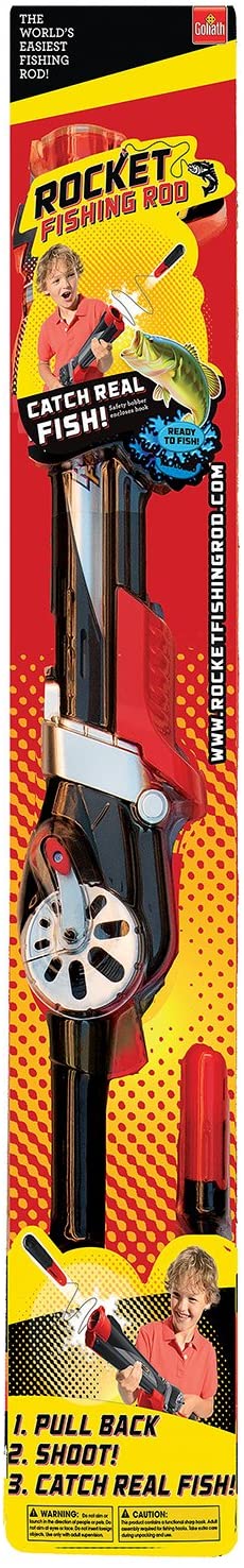 Goliath New and Improved Rocket Fishing Rod - Ready to Fish Kids Fishing Pole - Shoots a Bobber Instead of Casting