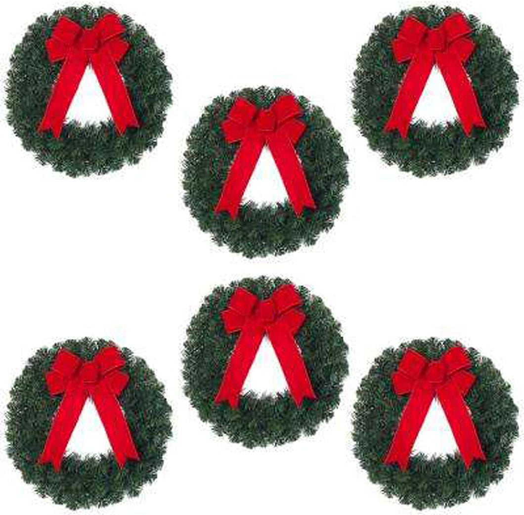Home Accents Holiday 2109940HDX6 20'' Red Bow Decoration Holiday Decor Set of 6