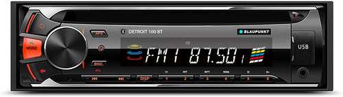 Blaupunkt DETROIT 100 BT CD, AM/FM-MPX2 Bluetooth Car Stereo Receiver with Remote Control and Removable Face Plate