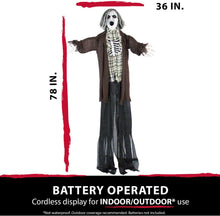 Load image into Gallery viewer, Haunted Hill Farm HHZOMB-1FLSA Life-Size Animatronic Zombie, Color 1