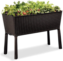 Load image into Gallery viewer, Keter Easy Grow 31.7 Gallon Raised Garden Bed with Self Watering Planter Box and Drainage Plug