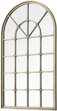 Load image into Gallery viewer, 50&quot; Arched Windowpane Mirror - Antique Pewter