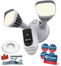 Load image into Gallery viewer, Swann Floodlight Security Camera w/Dimmable Motion Lighting