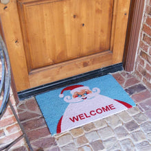 Load image into Gallery viewer, Rubber-Cal "Santa Claus is Back!" Christmas Doormat Holiday Doormats, 18 x 30-Inch