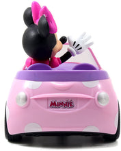 Load image into Gallery viewer, Disney Junior Minnie Mouse Roadster RC Car with Polka Dots, 27 MHz, Pink with White Polka Dots, Standard (97161)
