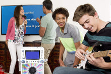 Load image into Gallery viewer, Singing Machine STVG785BTW Bluetooth Karaoke Machine with Disco Lights