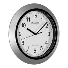 Load image into Gallery viewer, La Crosse Technology Atomic Analog Wall Clock 10" Silver