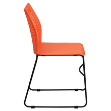 Load image into Gallery viewer, Flash Furniture HERCULES Series 661 lb. Capacity Orange Sled Base Stack Chair with Air-Vent Back
