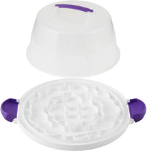 Load image into Gallery viewer, Wilton 2105-3280 Cake and Cupcake Carrier, Round, Plastic, Transparent, 25.4cm (10in)