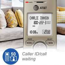 Load image into Gallery viewer, AT&amp;T EL51203 DECT 6.0 Phone with Caller ID/Call Waiting, 2 Cordless Handsets, Silver