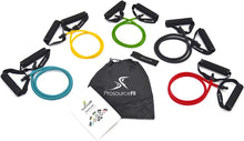 Load image into Gallery viewer, Prosource Fit Premium Heavy Duty Double Dipped Latex Stackable Resistance Band with Door Anchor and Exercise Chart