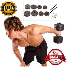 Load image into Gallery viewer, Gold&#39;s Gym 40 Pound LB Vinyl Cement Dumbbell Weight Set