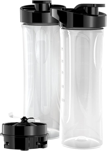 BLACK+DECKER PBJ2000 FusionBlade 20 Ounce BPA-Free Personal Blender Jars (2-Pack with Travel Lids)