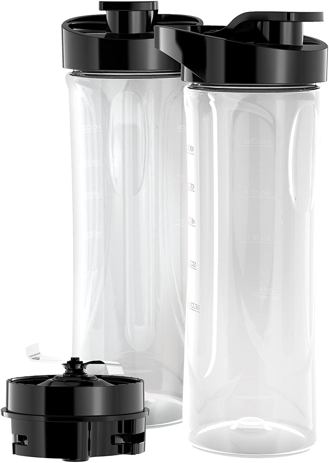 BLACK+DECKER PBJ2000 FusionBlade 20 Ounce BPA-Free Personal Blender Jars (2-Pack with Travel Lids)