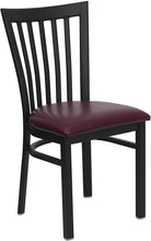 Load image into Gallery viewer, Flash Furniture HERCULES Series Black School House Back Metal Restaurant Chair - Vinyl Seat