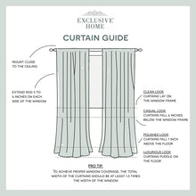 Load image into Gallery viewer, Exclusive Home Curtains Medallion Belgian Linen Window Curtain Panel Pair with Rod Pocket