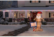 Load image into Gallery viewer, Airblown Inflatable Gemmy 89127X Military Santa with God Bless America Sign