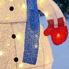 Load image into Gallery viewer, Home Accents Holiday 3 ft. Yuletide Lane LED Light Up Outdoor Tinsel Snowman