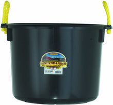 Load image into Gallery viewer, Little Giant Plastic Muck Tub (Black) Durable &amp; Versatile Utility Bucket with Handles (40 Quart) (Item No. PSB40BLACK)
