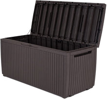 Load image into Gallery viewer, Keter Springwood Plastic Deck Storage Container Box Outdoor Patio Garden Furniture