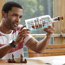 Load image into Gallery viewer, LEGO Ideas Ship in a Bottle 21313 Expert Building Kit Model Ship, Collectible Display Set and Toy for Adults (962 Pieces)