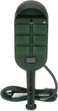 Load image into Gallery viewer, Woods 59785WD 6-Outlet Yard Stake Timer with Photocell and Wireless Remote Control (Green)