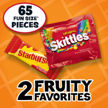 Load image into Gallery viewer, SKITTLES and STARBURST Original Candy Bag, 65 Fun Size Pieces, 31.9 ounces
