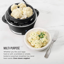 Load image into Gallery viewer, Chefman Electric Egg Cooker Boiler, Rapid Egg-Maker &amp; Poacher, Food &amp; Vegetable Steamer, Quickly Makes 12 Eggs, Hard or Soft Boiled