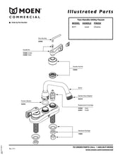 Load image into Gallery viewer, Moen 8277 Commercial M-DURA Two-Handle 4-Inch Centerset Utility or Laundry Faucet, 0.5, Chrome